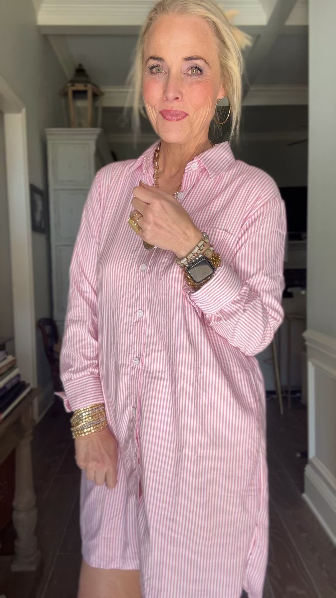 Continuing on with the “I never met a shirt dress I didn’t love” theme, how cute is this pink and white striped size-inclusive one from Amazon??? It’s totally giving me J.Crew vibes but for only $27.99. Super soft and lightweight, comes in XS-XXL and 9 colors. Some colors are as low as $25.99. It’s selling fast, though, so grab it now if you want it. 

As a reminder for reference, I’m 53, 5’8, 140ish lbs, and wearing my true size medium  


#LTKmidsize #LTKSeasonal #LTKover40