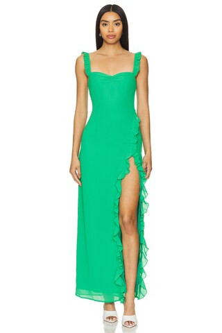 Lucille Maxi Dress in Green | Revolve Clothing (Global)