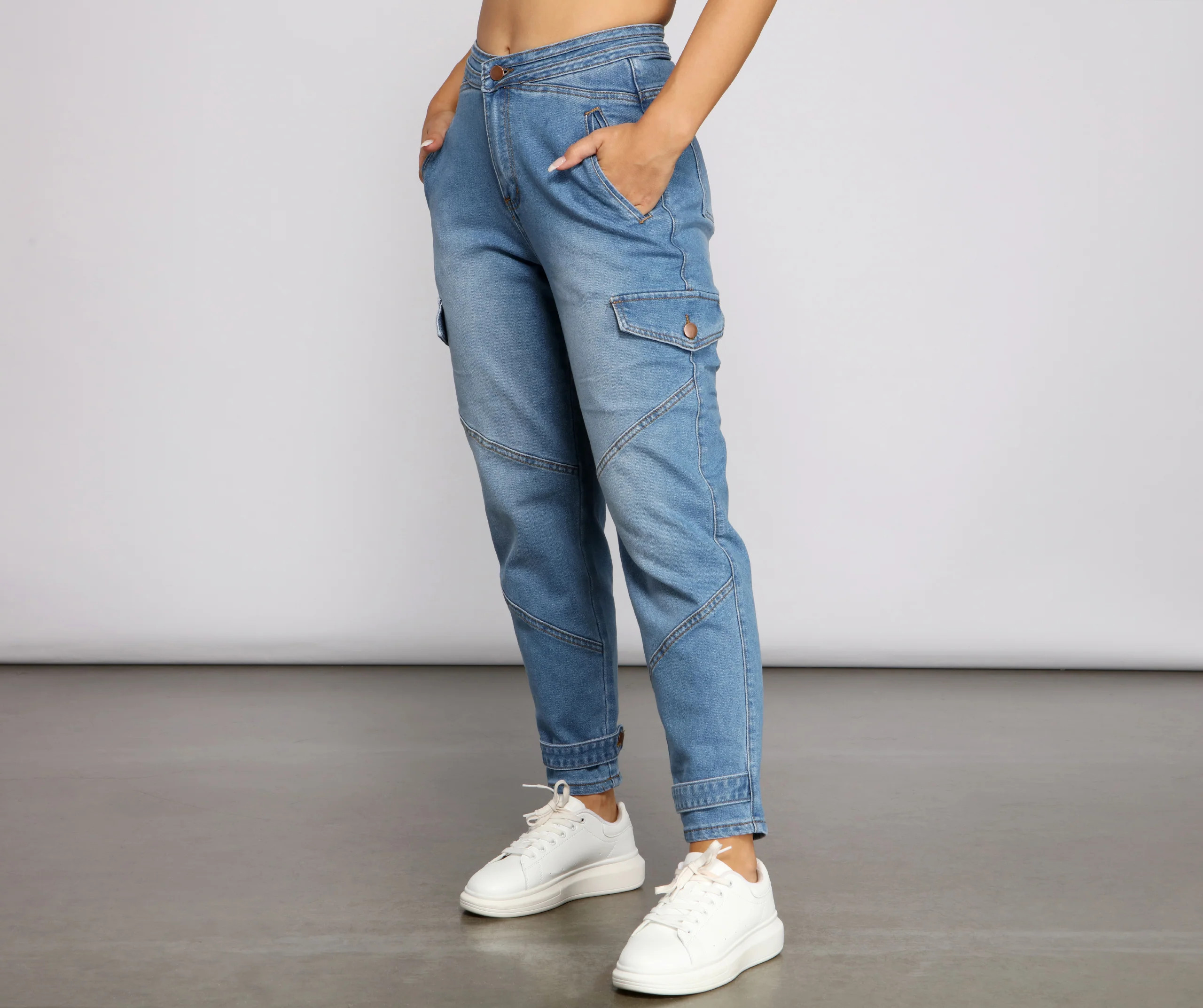 Such A Trendsetter Cargo Denim Joggers | Windsor Stores