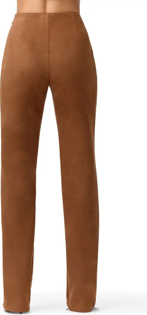 Naked Wardrobe Faux Suede Straight Leg Pants | Nordstrom | Nordstrom