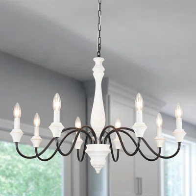 8 - Light Classic / Traditional French Country Candle Chandelier, Farmhouse Chandelier, Modern Dining Room Chandelier for Entryway, Dining room, Livin | Wayfair North America