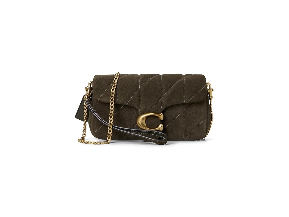 COACH Tabby Chain Crossbody Bag 19 With Quilting Cross Body Women's Handbags Olive, Chain/Leather | Zappos