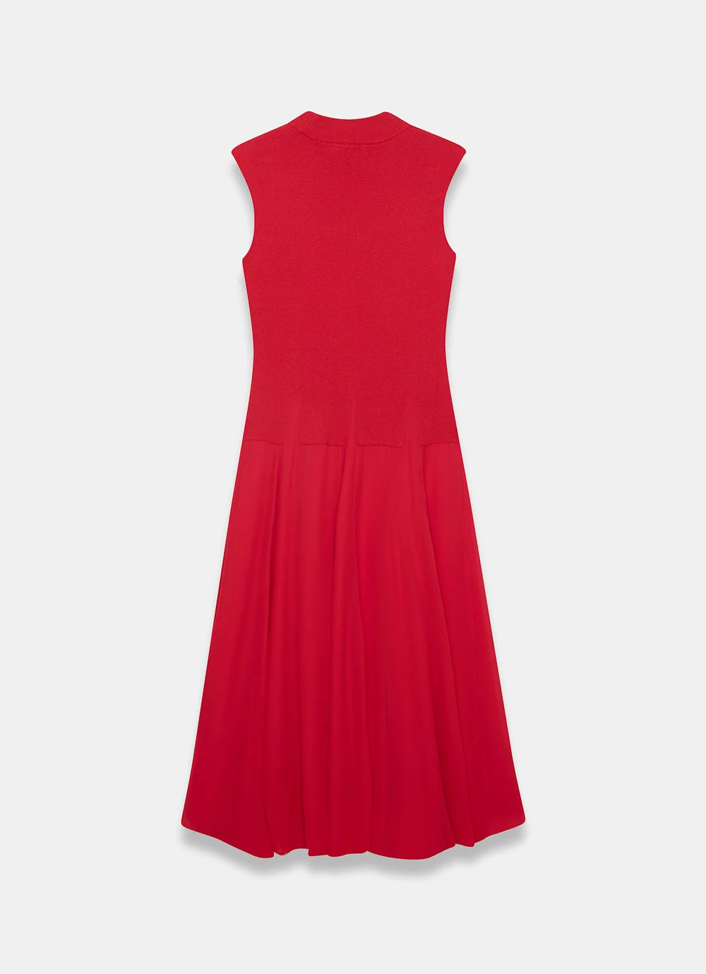 Brown Sleeveless Knit Midi Dress | Mint Velvet - US