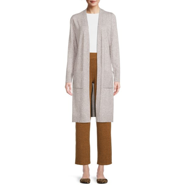 Time and Tru Women's Open Front Duster Cardigan - Walmart.com | Walmart (US)