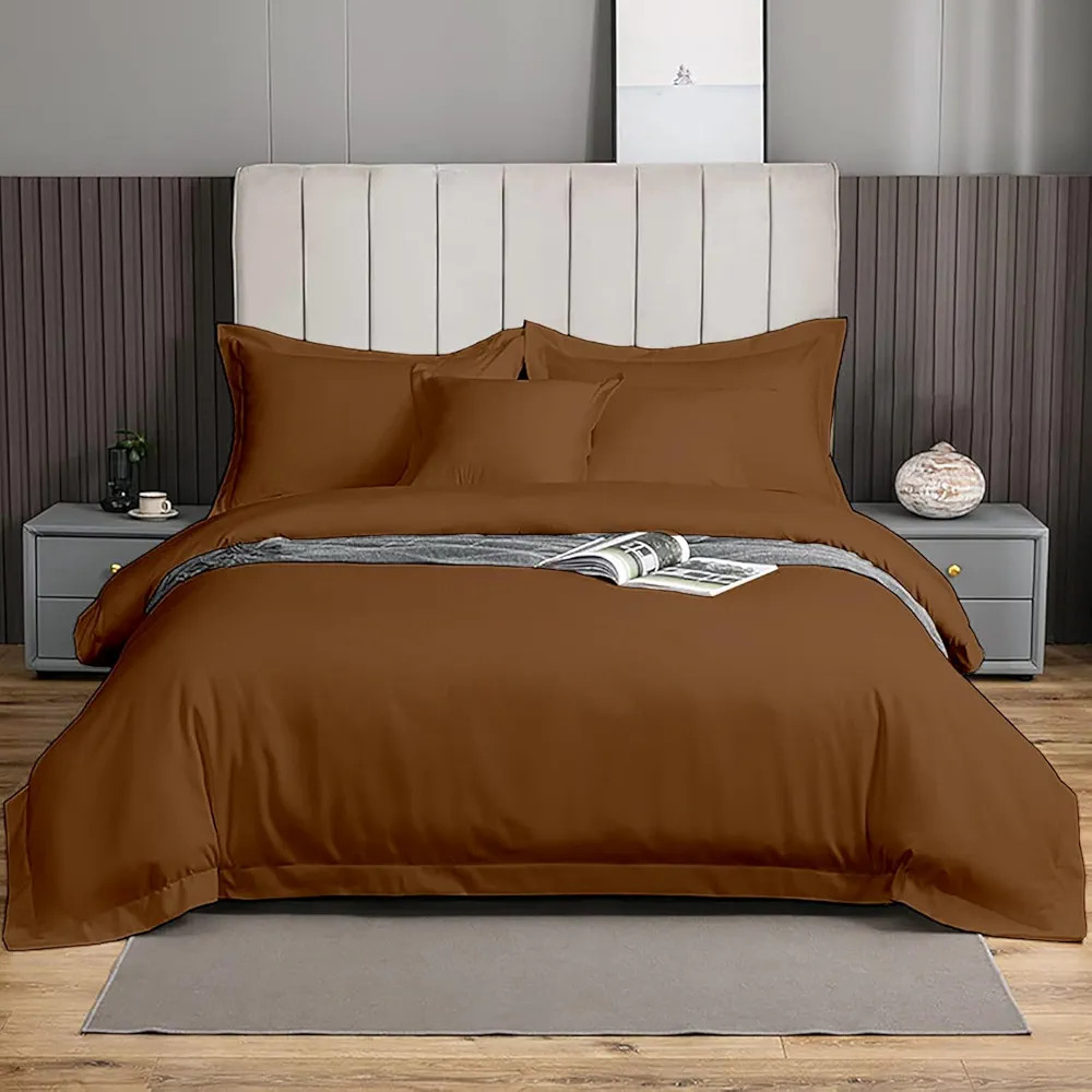 800 TC Ultra Silky Soft Egyptian Cotton Super King Plus 120x120 Size 3-Pieces Duvet Cover Hidden ... | Amazon (US)