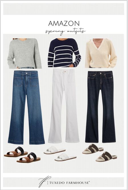Amazon Spring outfits! 

Shoes, sandals, denim, white pants, sweater, tops, bottoms 

#LTKfindsunder100 #LTKSeasonal #LTKstyletip