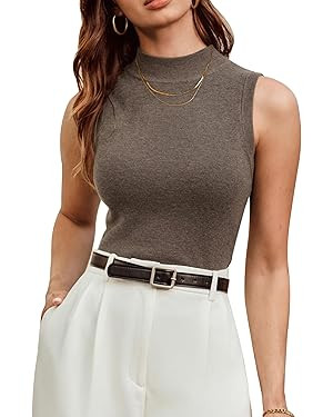 Arach&Cloz Womens Wool Blend Sweater Soft Turtleneck All-Season Casual Tank 2025 | Amazon (US)