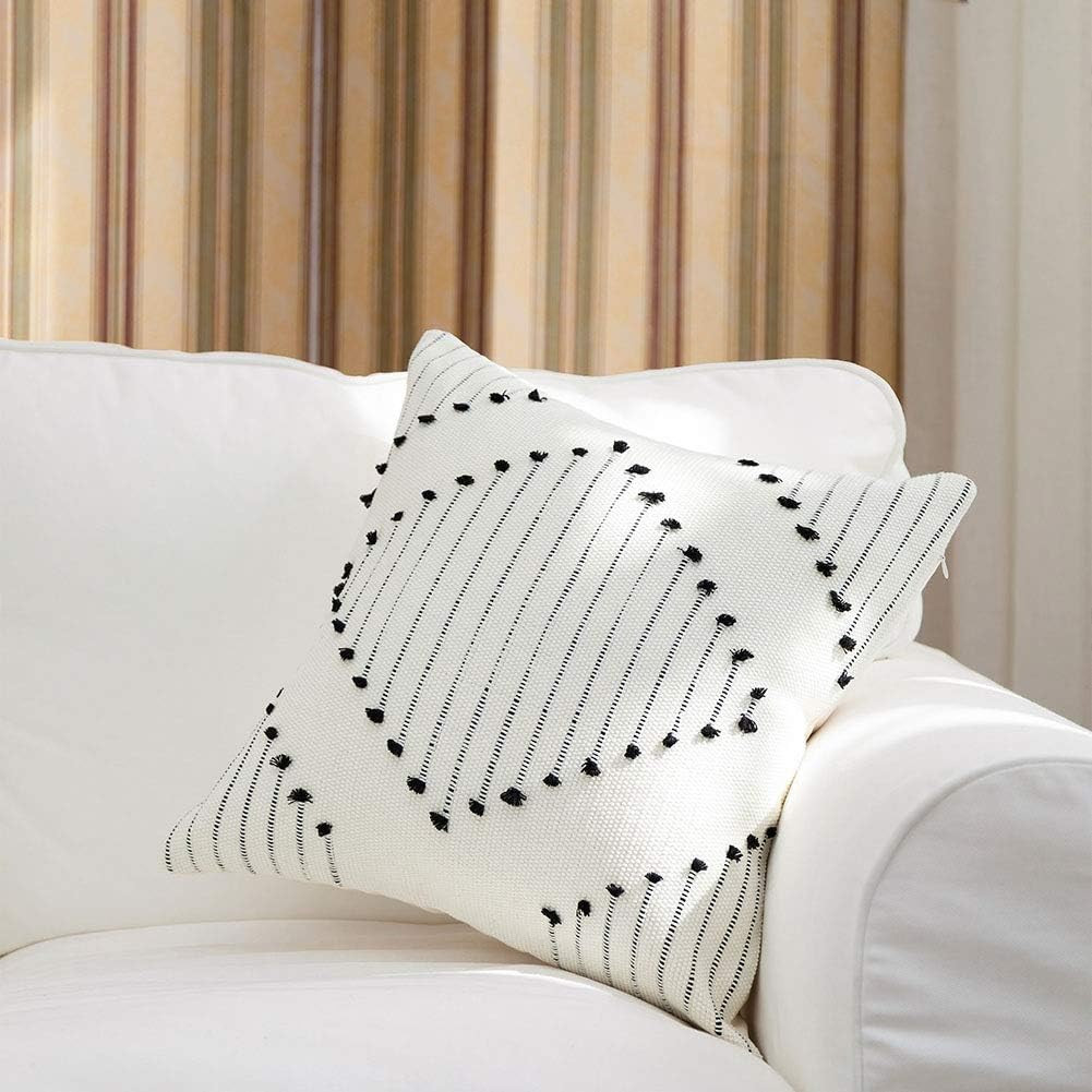 blue page Outdoor Bohemian Diamond Throw Pillow Covers - Set of 2 Modern Cotton Woven Decorative ... | Amazon (US)