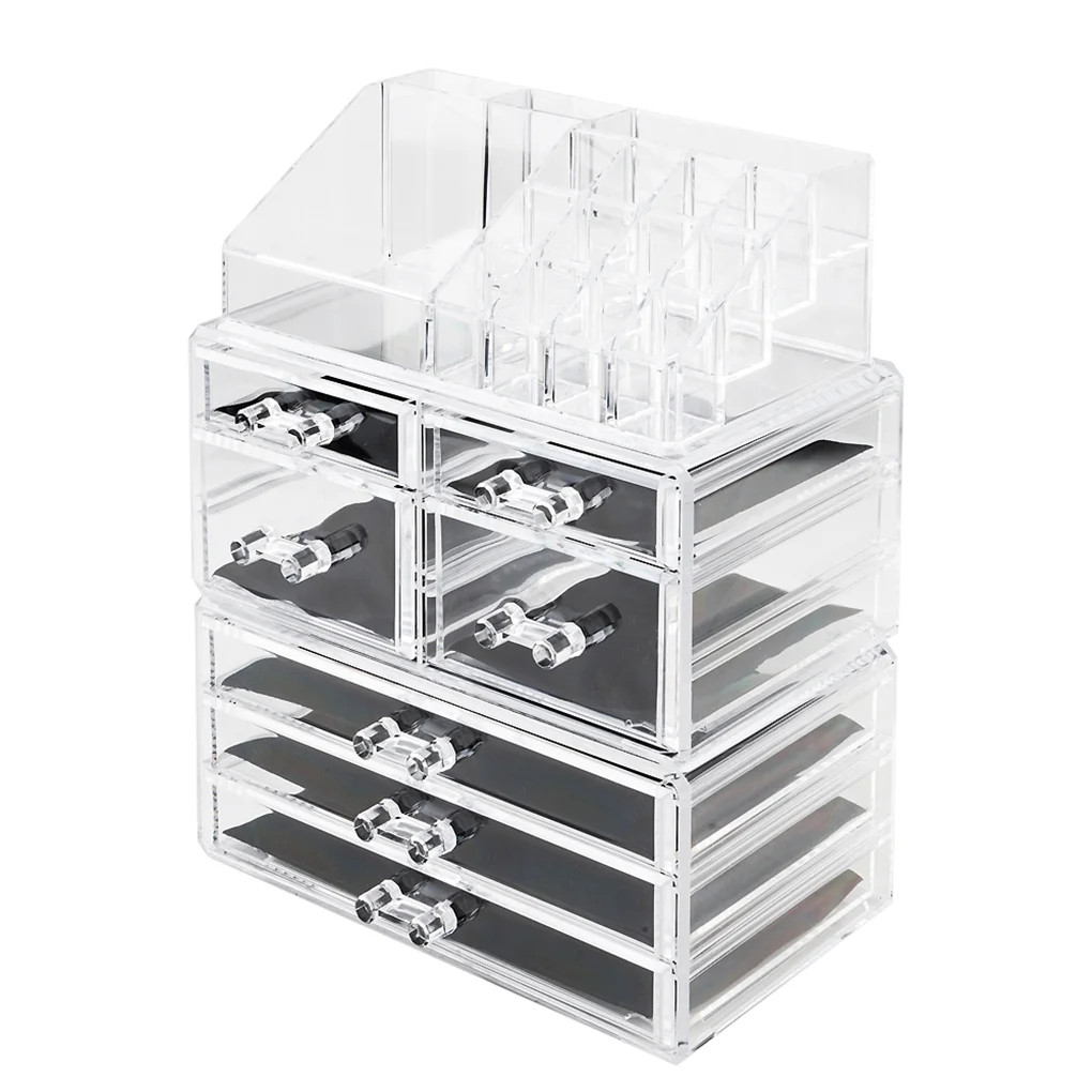 Acrylic Cosmetic Desk Holder Drawer Insert Jewelry Box Container Living Room Makeup Storage Organ... | Walmart (US)