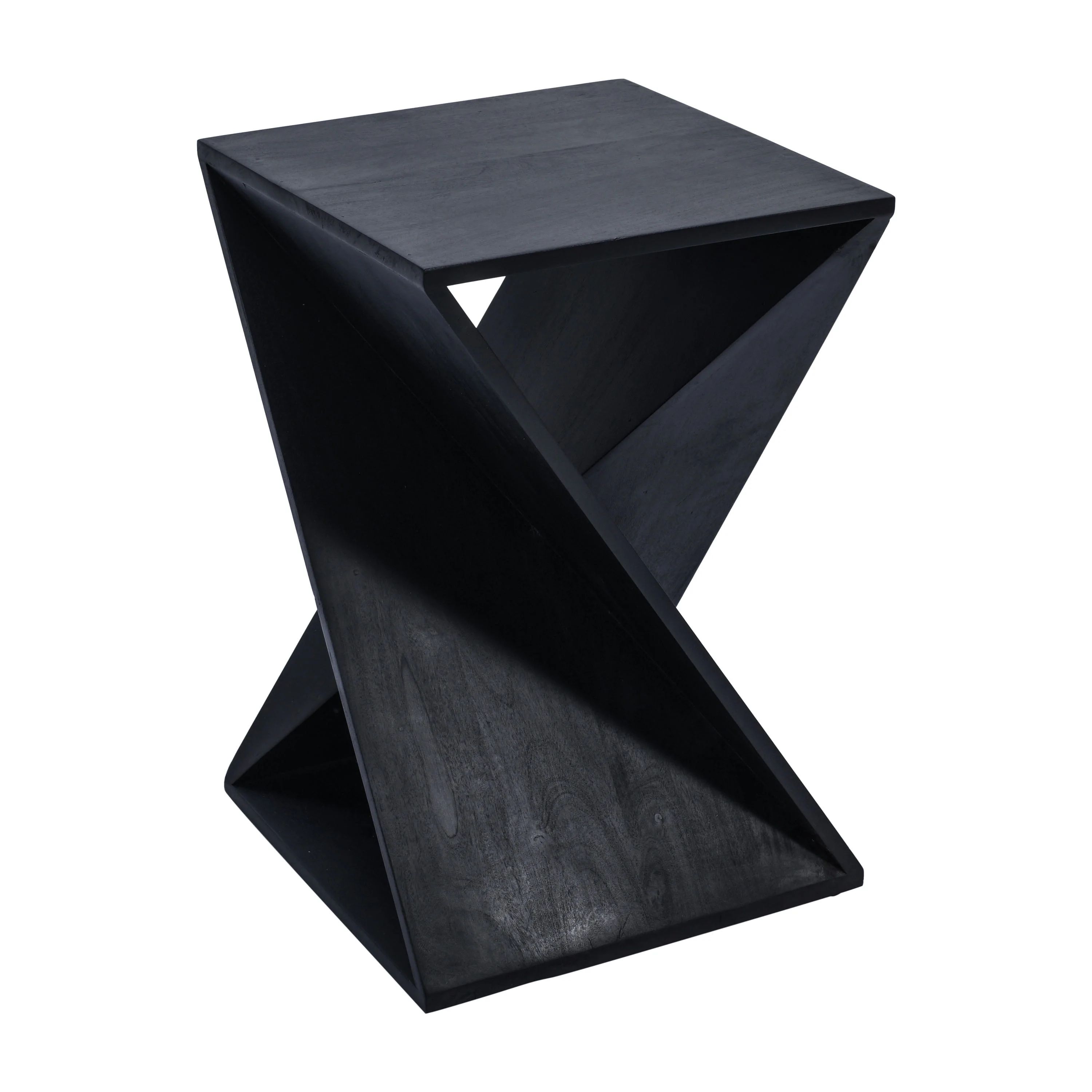 Jofran Global Archive Jasper Solid Wood Rustic Modern Angled Accent End Table | Walmart (US)