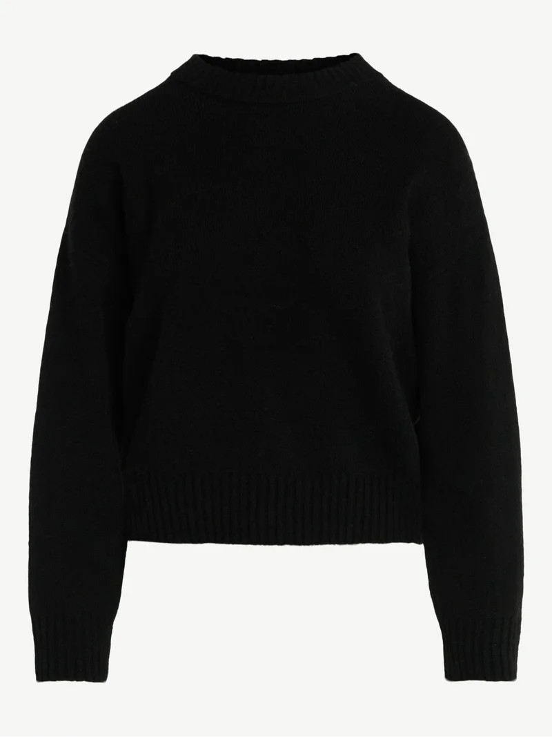 Free Assembly Women's Mock Neck Sweater with Long Sleeves, Sizes XS-4X | Walmart (US)