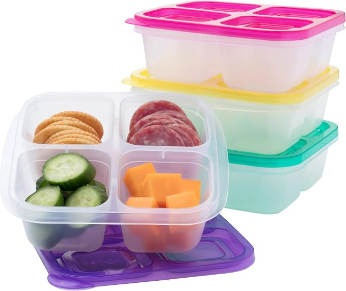 Bentgo Easyboxes 4-Compartment Snack Containers - 8-Piece Set with 4 Trays & 4 Custom-Fit Lids to... | Amazon (US)