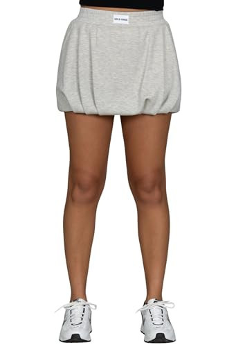 GOLD HINGE LuxeSoft Bubble Skirt Heather Grey M | Amazon (US)
