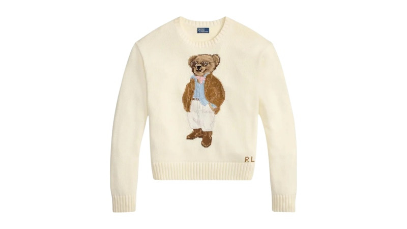 Polo Ralph Lauren Women's Cotton Bear Sweater in Parchment Cream | StockX