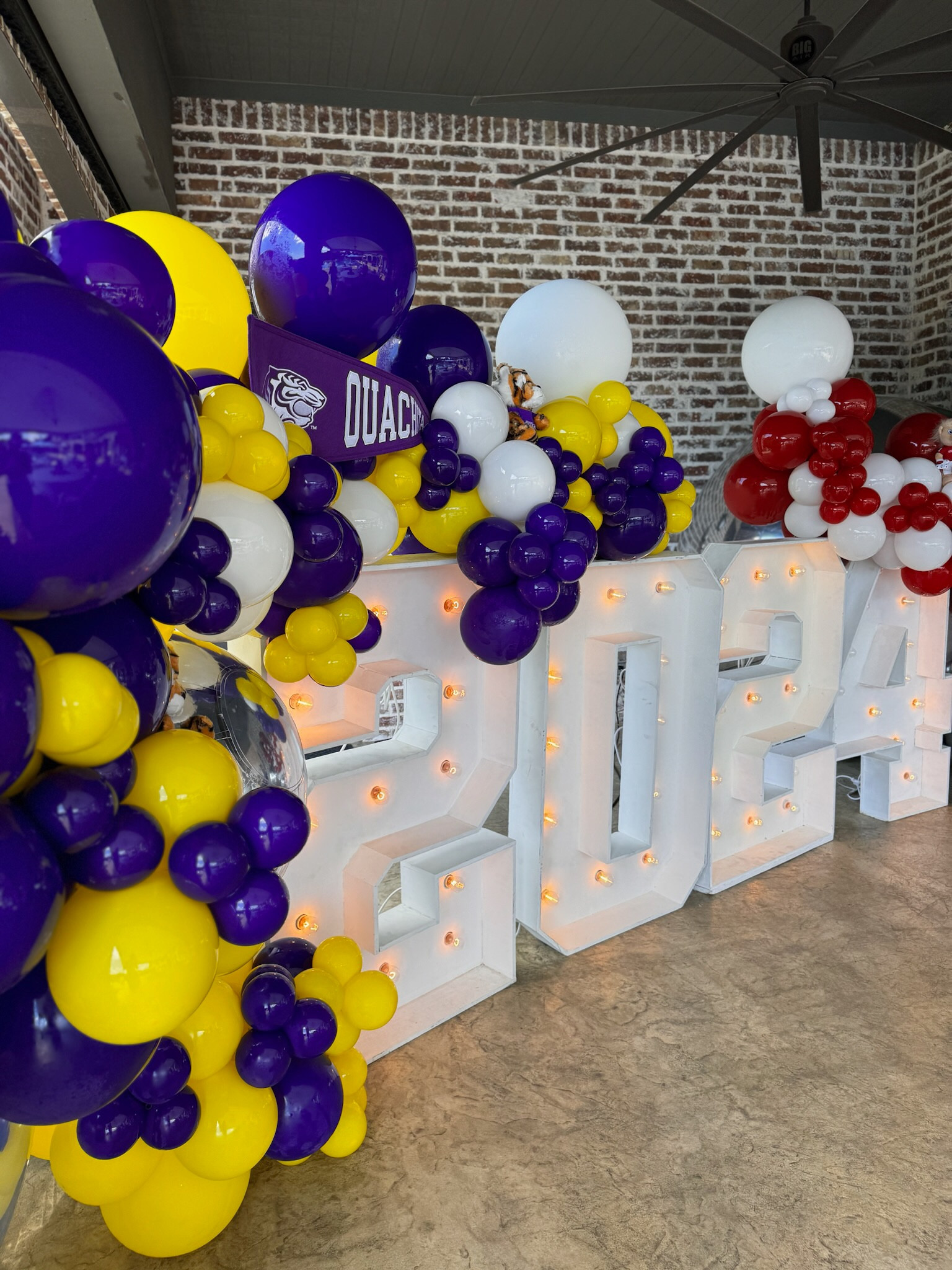 Grad Party Decor

Lsu  grad party decor  party decor  balloon arch  balloons  balloon purple balloons  yellow balloons  white balloons  landpartyrentals

#LTKStyleTip #LTKFindsUnder50 #LTKParties