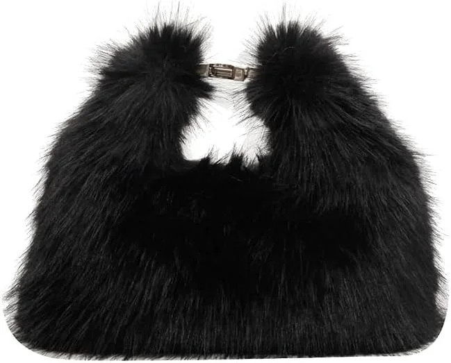 Women Small Faux Fox Fur Clutch Bag Mini Furry Evening bag Plush Shoulder Bag Crossbody Bag Hobo ... | Walmart (US)
