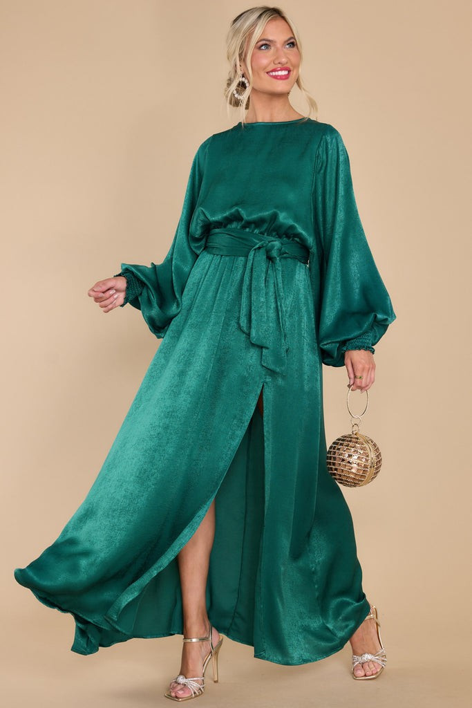 Like A Princess Emerald Maxi Dress | Red Dress 