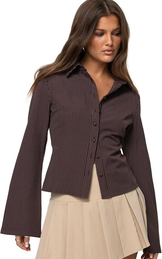 Princess Polly girls Anni Pinstripe Shirt | Amazon (US)