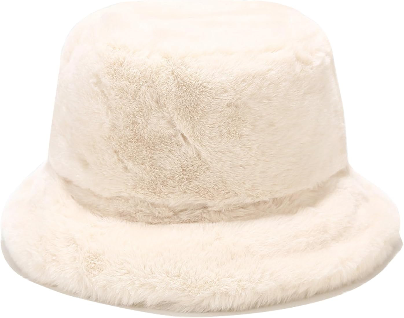 Umeepar Winter Faux Fur Fuzzy Bucket Hat Fluffy Warm Hat for Women Men | Amazon (US)