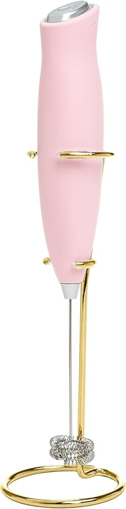 Paris Hilton Electric Handheld Milk Frother with Double Coil Head Whisk and Gold Metal Stand, Bat... | Amazon (US)