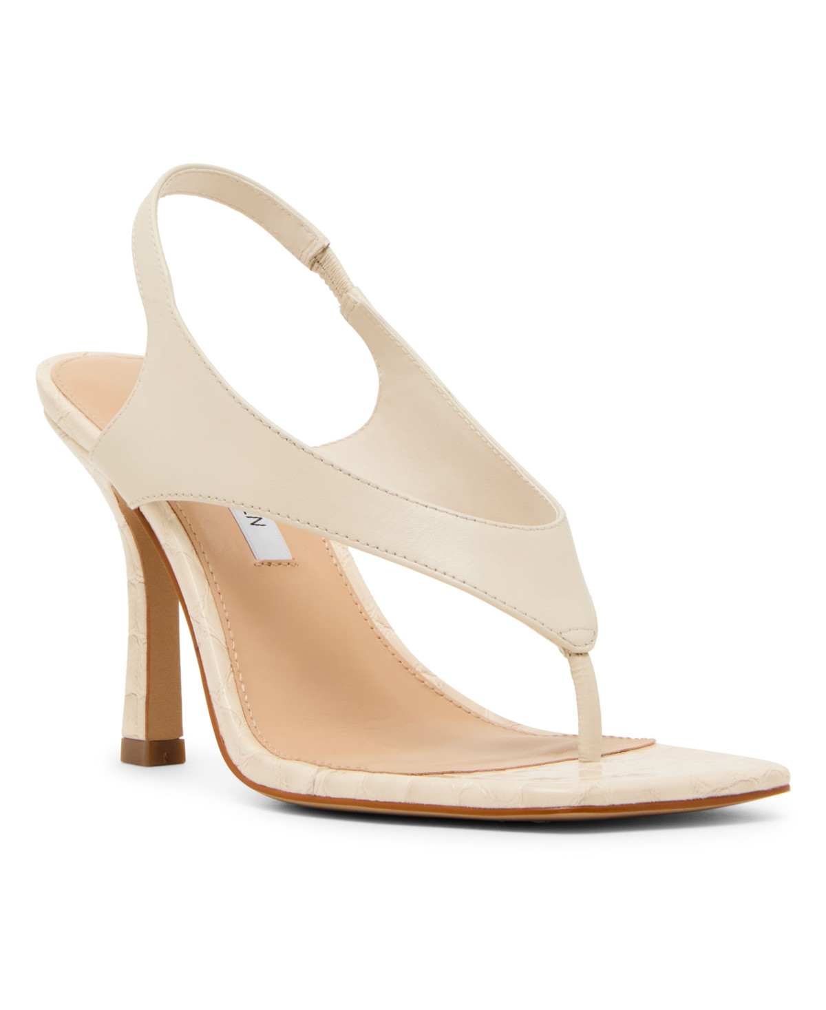 Steve Madden Women's Improv Thong High-Heel Dress Sandals - Bone Lizard | Macy's