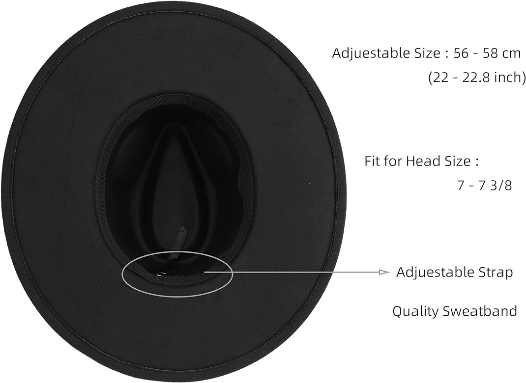 Pro Celia Big Wide Brim Women Fedora Hat | Amazon (US)