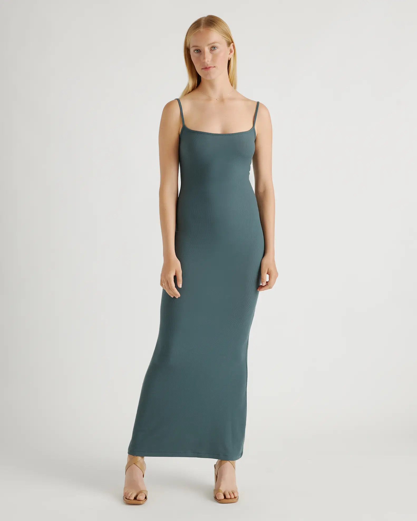 Tencel Rib Knit Maxi Slip Dress | Quince