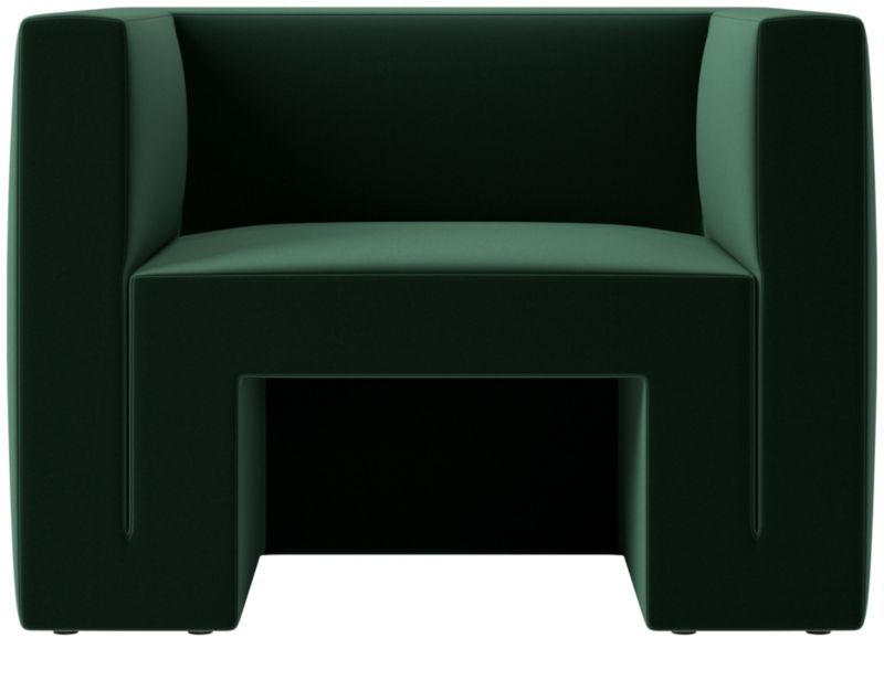 Matra Deep Teal Modern Velvet Lounge Chair + Reviews | CB2 | CB2