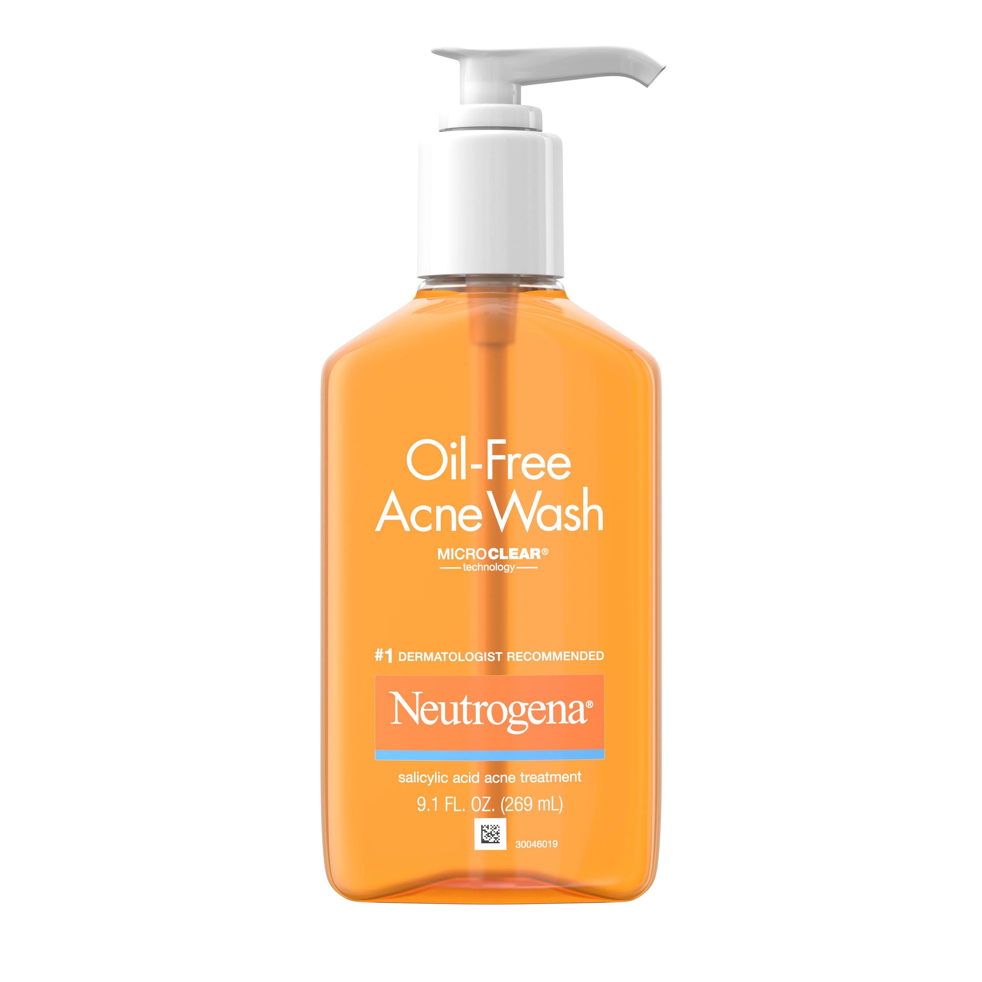 Neutrogena Oil-Free Salicylic Acid Acne Fighting Face Wash, 9.1 fl. oz - Walmart.com | Walmart (US)