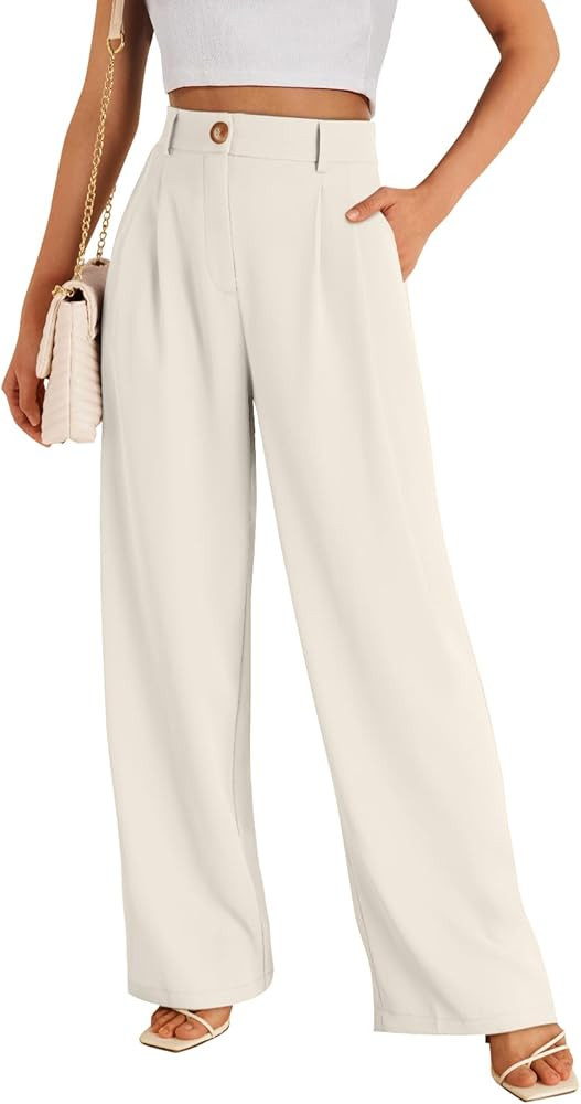 LILLUSORY Wide Leg Dress Pants Women's High Waisted Dressy Trousers | Amazon (US)