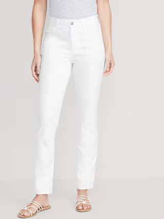 High-Waisted Wow Straight White Jeans for Women | Old Navy (US)