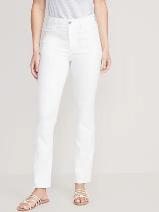 High-Waisted Wow Straight White Jeans for Women | Old Navy (US)