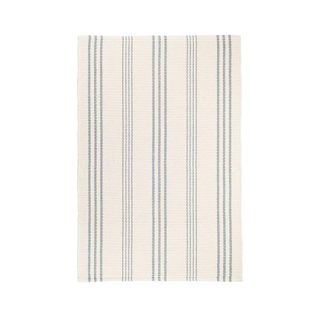 Ticking Stripe Cotton Rug | Cailini Coastal