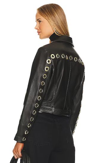 Baxter Leather Jacket in Black | Revolve Clothing (Global)