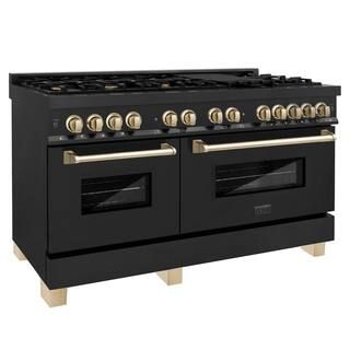 Autograph Edition 60 in. 7.4 cu. ft. Double Oven Dual Fuel Range with Gas Stove and Electric Oven... | The Home Depot