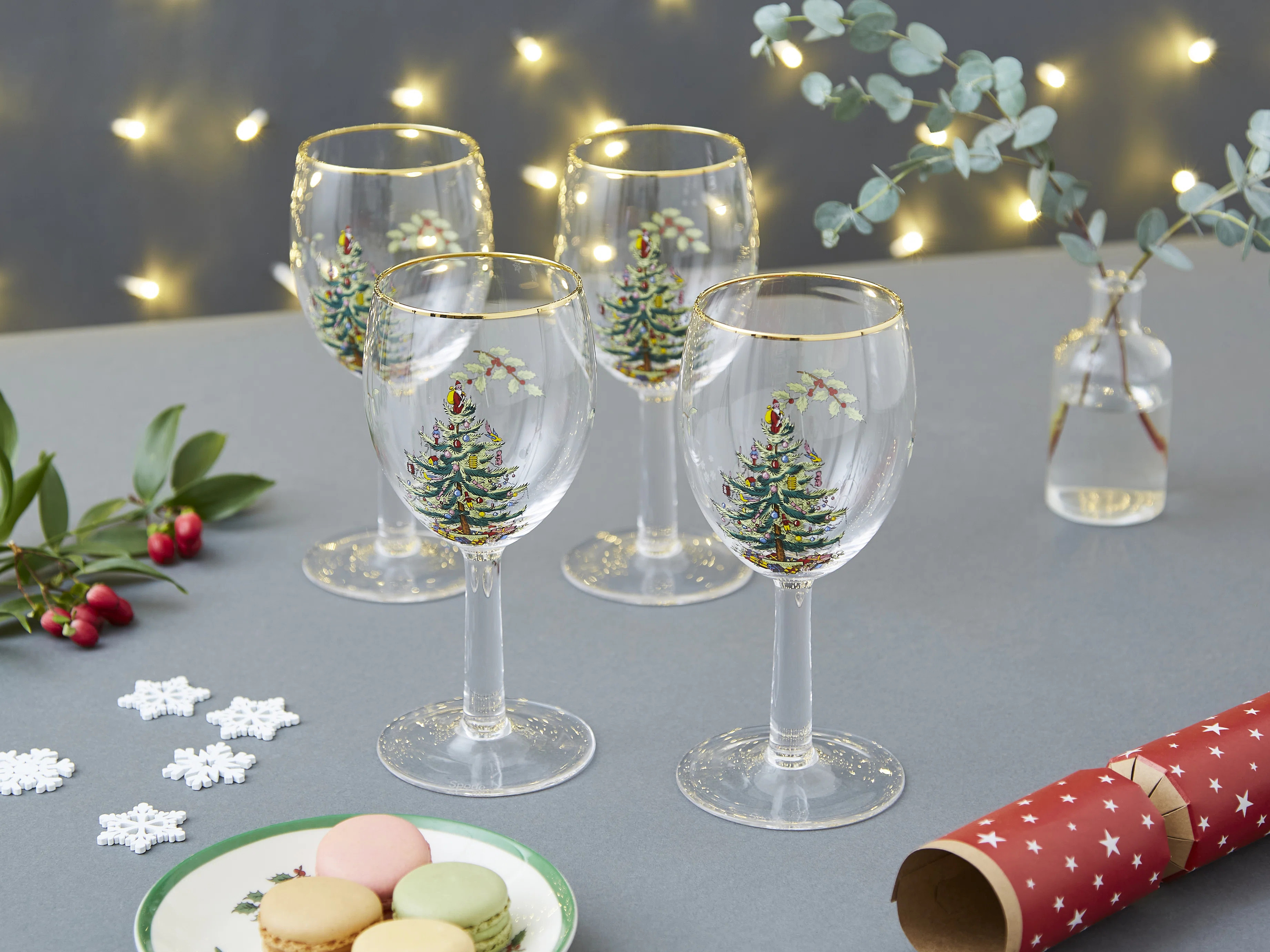 Spode Christmas Tree Wine Glasses 13 Oz (Set of 4) | Wayfair North America