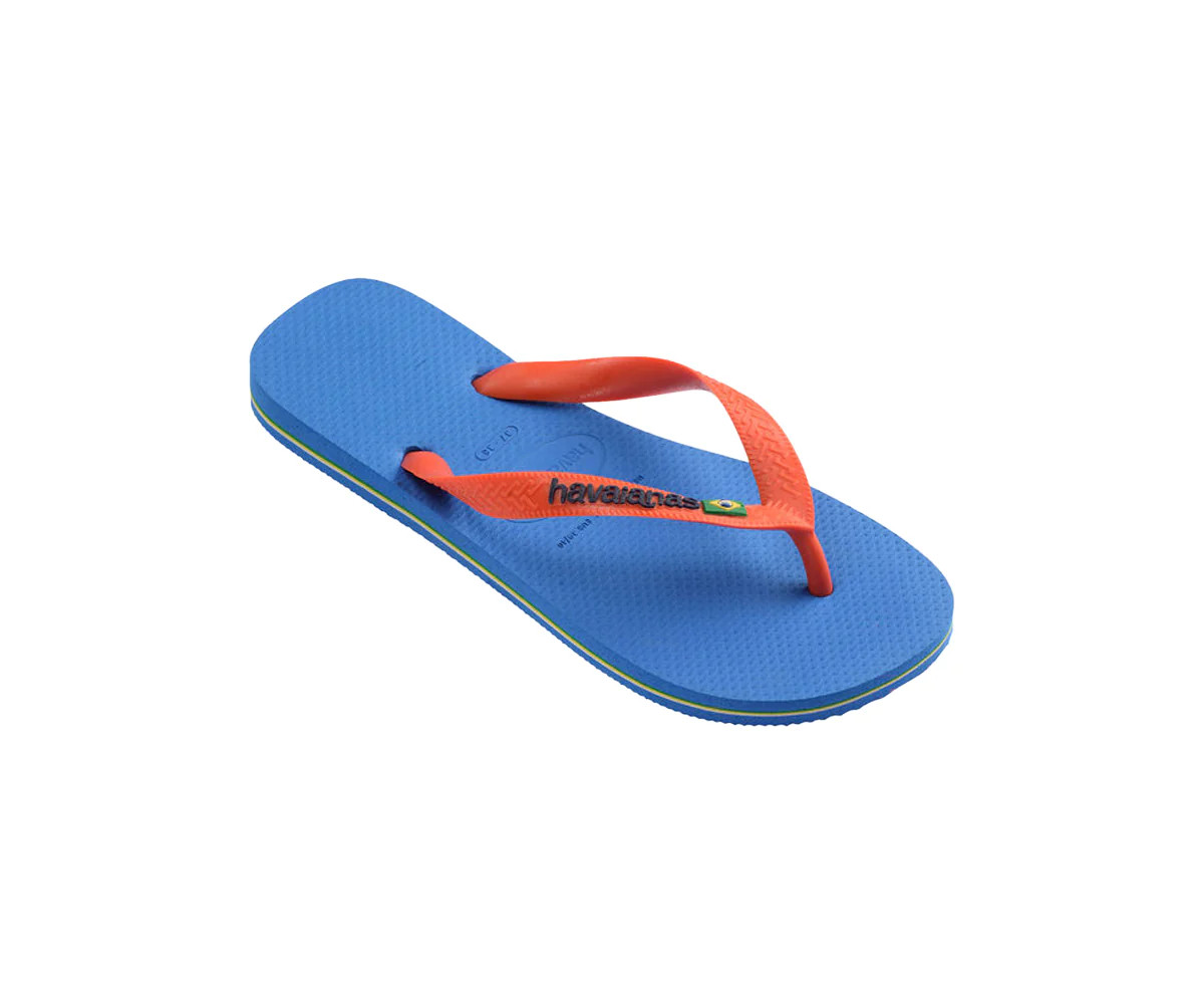 Havaianas Brasil Logo - Blue/ Orange | Shop.app