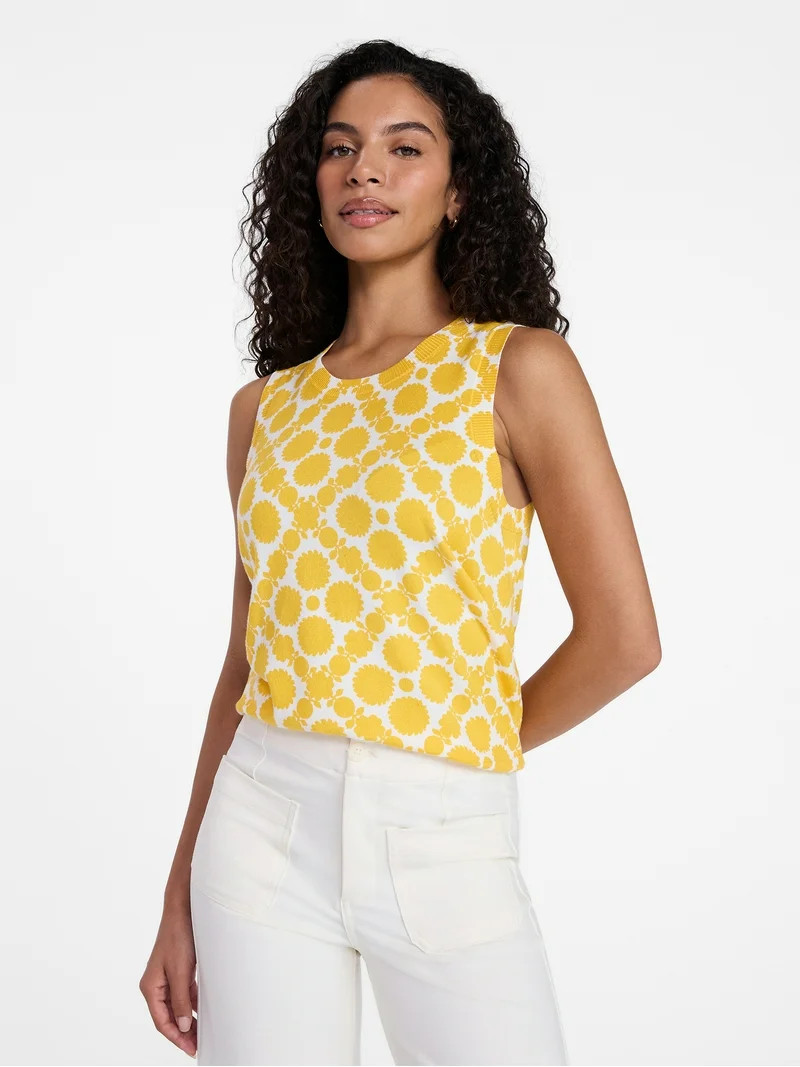 Time and Tru Women's Fine Gauge Sleeveless Sweater Shell, Lightweight, Sizes XS-XXXL | Walmart (US)