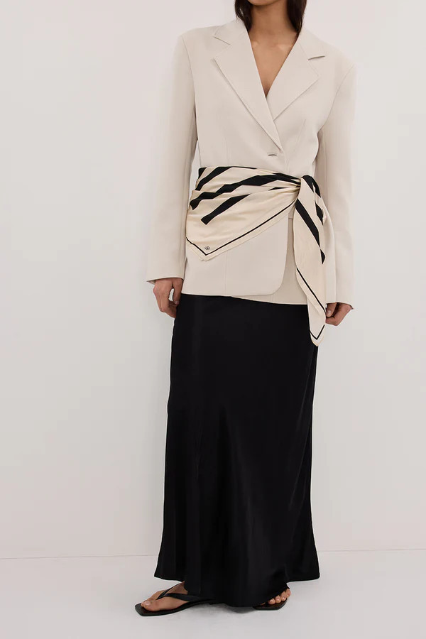 CHARLI BLACK SATIN MAXI SKIRT | DISSH