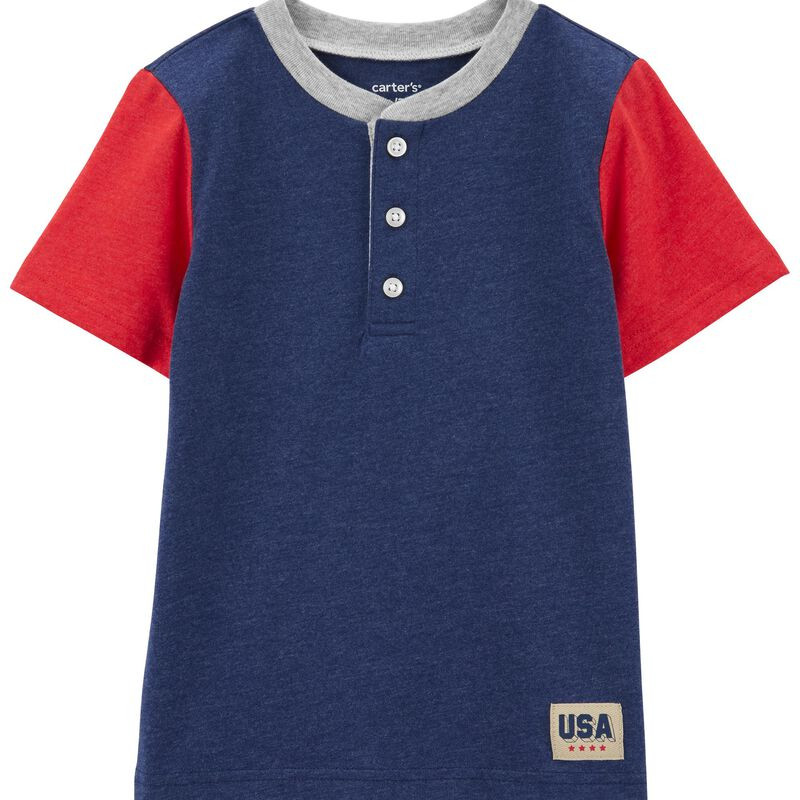 Toddler USA Jersey Henley | Carter's