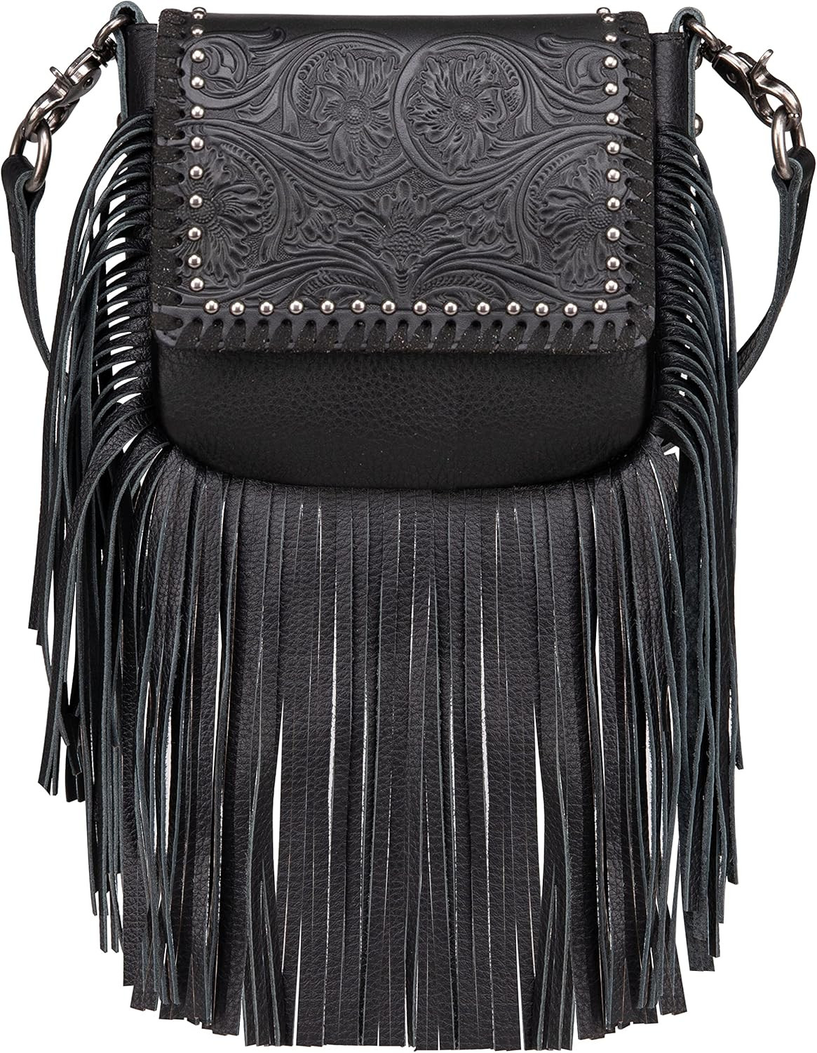 Montana West Crossbody Bag for Women Genuine Leather Western Fringe Purse and Handbag | Amazon (US)