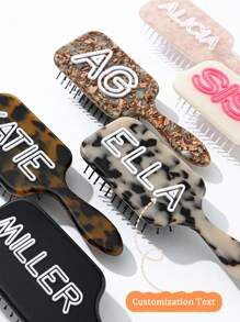 1pc Personalized Name Printed Anti-Static Comb, Leopard & Cow Print Pattern, Holiday Gift, Mement... | SHEIN