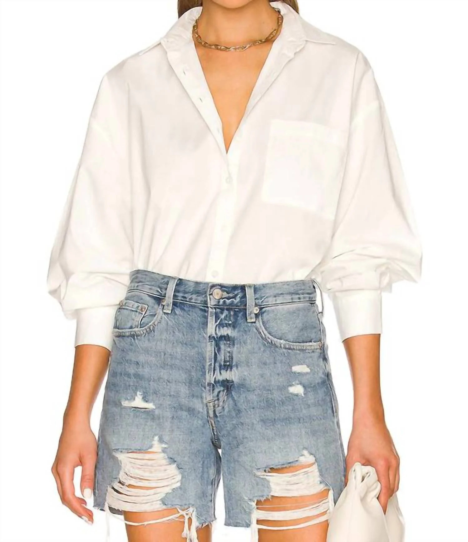 Devin Denim Shorts In Lucca Distressed | Shop Simon