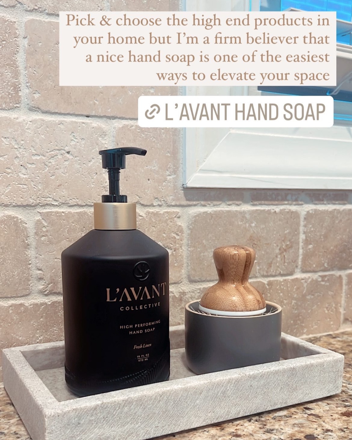 A nice soap is one of the easiest ways to elevate your space & this one is non-toxic, looks so nice out & smells clean

Hand soap 
Soap tray 
Kitchen sink tray 
Soap dispenser 
Sink brush 
Tray for soap 

#LTKGiftGuide #LTKstyletip #LTKhome