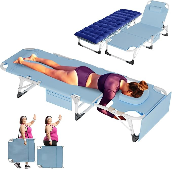 ABORON 3 in 1 Sun Tanning Chair Oversized with Mat&Face Arm Hole, Heavy Duty Folding Chaise Loung... | Amazon (US)