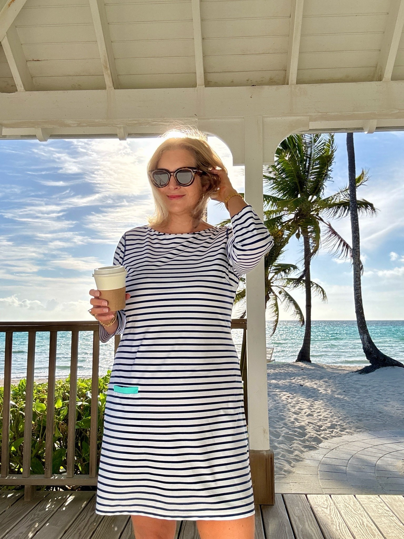 Morning coffee with Cabana Life! ☕️🏝️

#LTKOver40 #LTKMidsize #LTKTravel