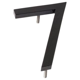 Montague Metal Products 10 in. Black Aluminum Floating or Flat Modern House Number 7 | The Home Depot