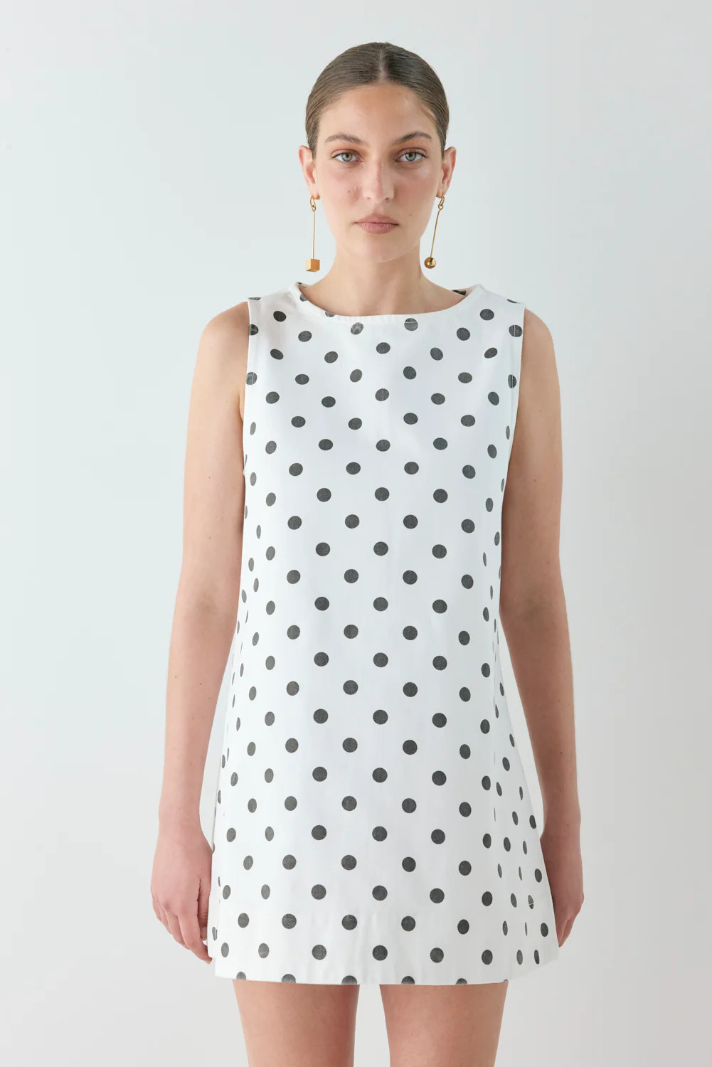 Aftersun Denim Mini Dress Polka Dot | VRG Grl