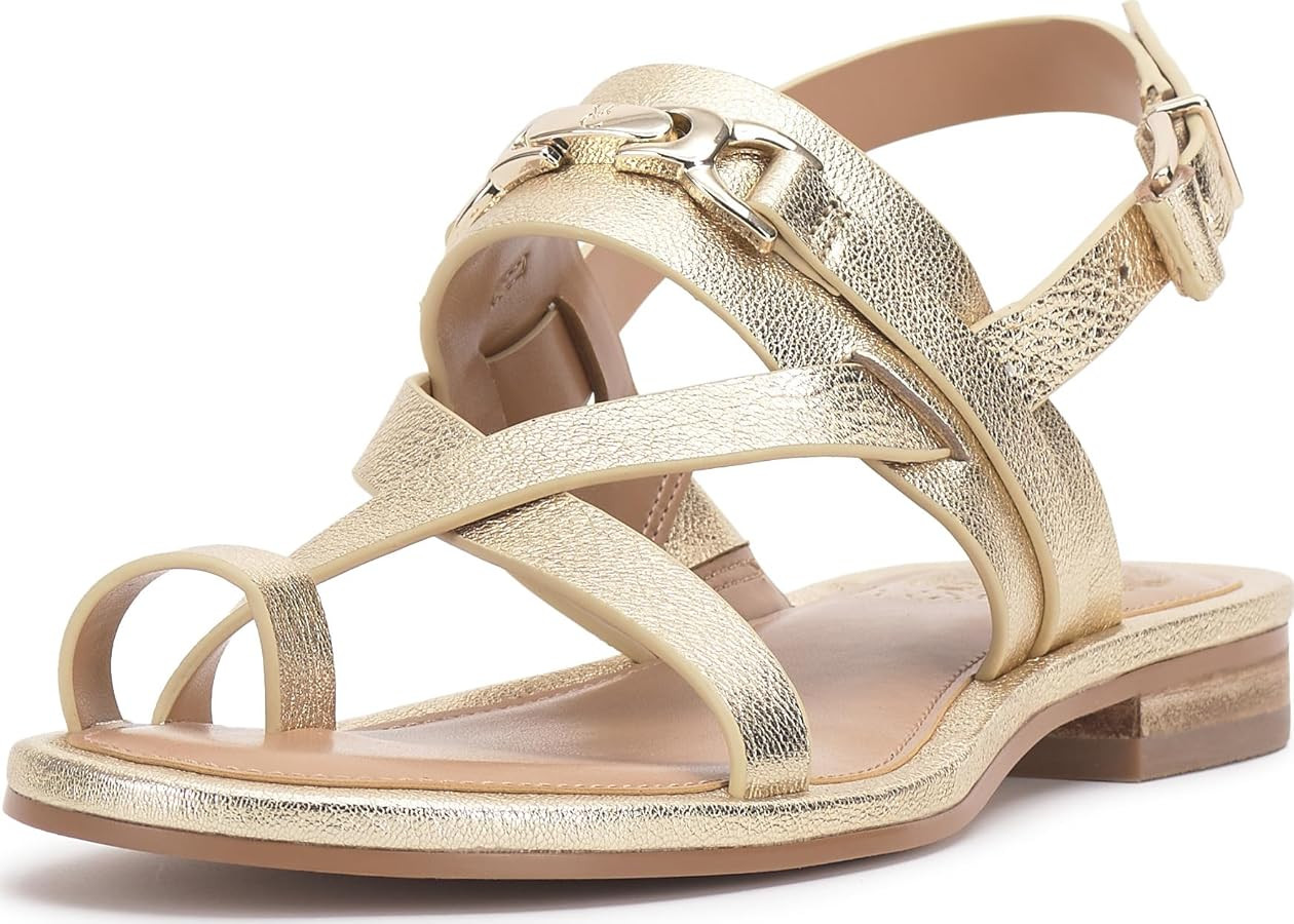 Vince Camuto Women's Lenni Flat Sandal | Amazon (US)