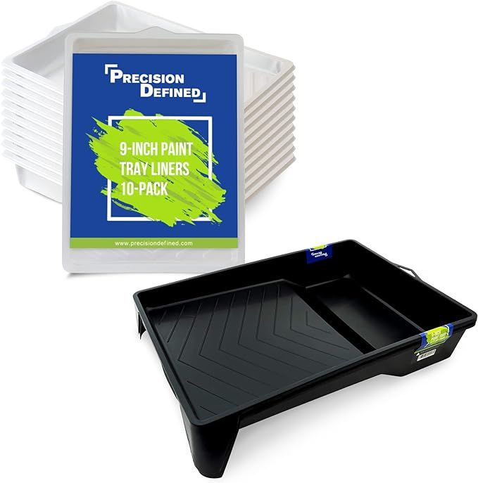Precision Defined 9-Inch Paint Tray Liner Set, Supreme Paint Roller Trays with Deep Paint Pockets... | Amazon (US)